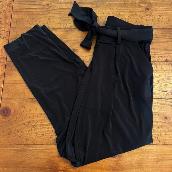 Express Black Tie-Waist Dress Pants - Picture 6 of 6
